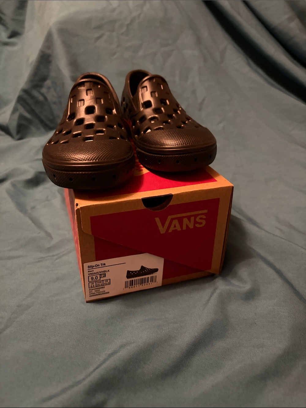 Vans Black Perforated Slip-On Clogs